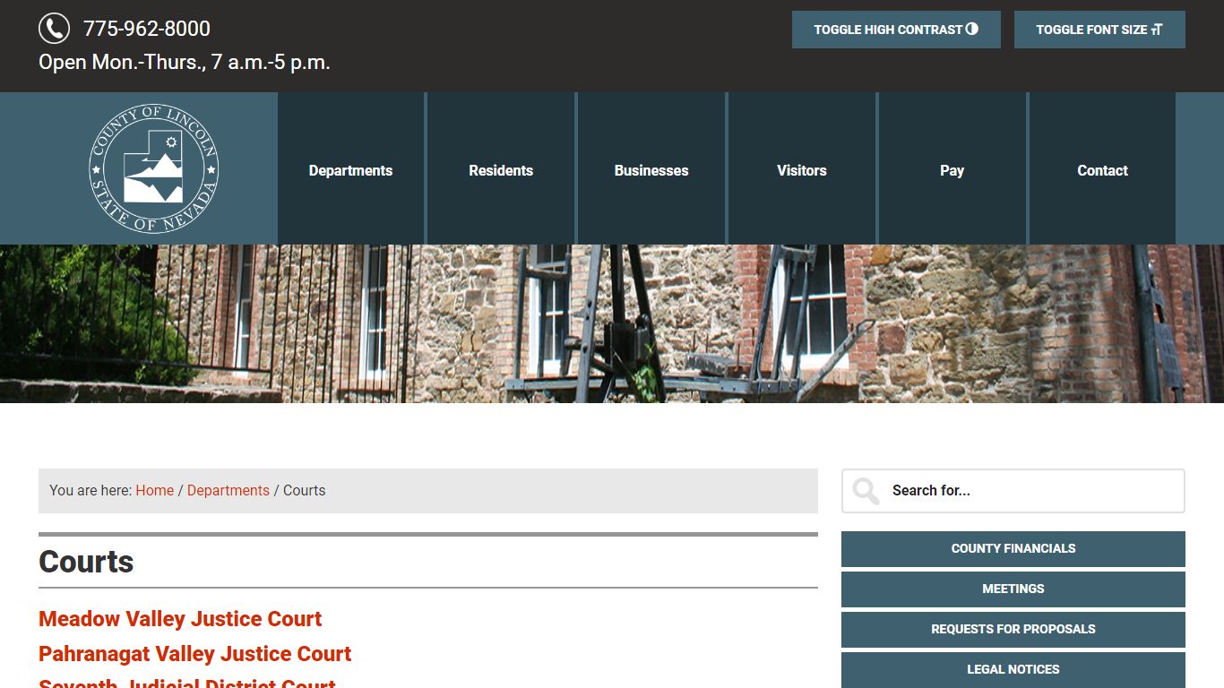 Courts - Lincoln County, Nevada